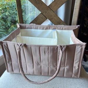 Foldable Storage Bin with Handles - Tan